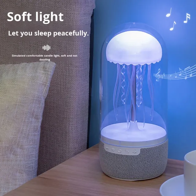 Colorful Light Jellyfish Swimming BT Speaker High Quality Family Night Light Heavy High-Low Frequencies Smart Speakers