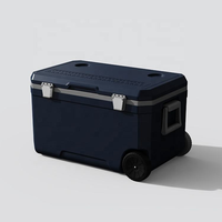 Nouvelle conception, glacière portable en plastique pour boissons, vin, eau, grande capacité de 70 L, isolation extérieure, maintien au chaud des aliments, boîte rigide