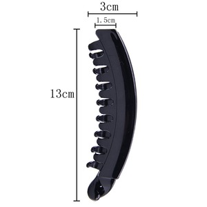 Peignes vintage à dents larges, grandes pinces à <span class=keywords><strong>cheveux</strong></span> en plastique en forme de banane, perles, style européen-américain, porte-queue de cheval, barrettes pour femmes et filles - Product Image 6