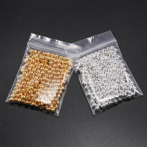 Metal <b>Beads</b> Round Spacer <b>Beads</b> 3mm <b>Silver</b> Loose <b>Beads</b> For DIY Jewelry Making Accessories - Product Image 4