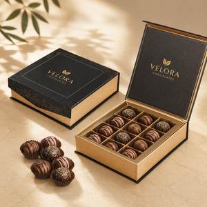 Caja de Embalaje de Lujo para Dátiles de Dubái y Chocolate de <span class=keywords><strong>Pascua</strong></span> con Ventana Transparente para Ramadán - Product Image 1