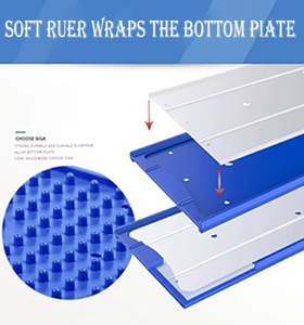 Vadrouille plate en alliage Tête de chiffon absorbante Manche en acier inoxydable Serpillière de nettoyage domestique Pince-poussière pour planchers en bois Poteau en aluminium - Product Image 5