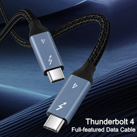 Wodexun Cable USB 4 Tipo-C de alta velocidad con Thunderbolt 3 40 Gb/s PD3.1 Carga 240W Nylon Aleación de zinc Pantalla 8K para IP15 Mac