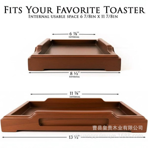 Wooden Bread Maker Base Solid Wood Crumb Tray For <b>Toaster</b> Household Kitchen Accessory - Product Image 4