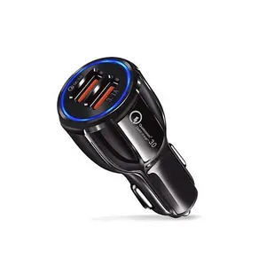 2021 New Style Portable DC12 36V Input Dual QC 3.0 USB Port Car Charger for Mobile Phone