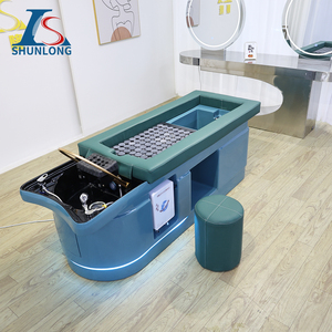 Nuovo <span class=keywords><strong>Design</strong></span> colorato telaio in fibra di vetro durevole moxibustione salute letto Thai <span class=keywords><strong>Spa</strong></span> giapponese Shampoo letto con pediluvio per salone - Product Image 3