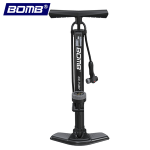Pompe à vélo haute pression BOMB OEM/ODM, pompe à pied en acier avec manomètre, accessoires pour vélo - Product Image 1