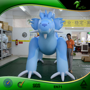 Figura inflable de dibujos animados para niños, modelo de globo inflable de dragón azul, disfraz de muñeca de Animal - Product Image 5