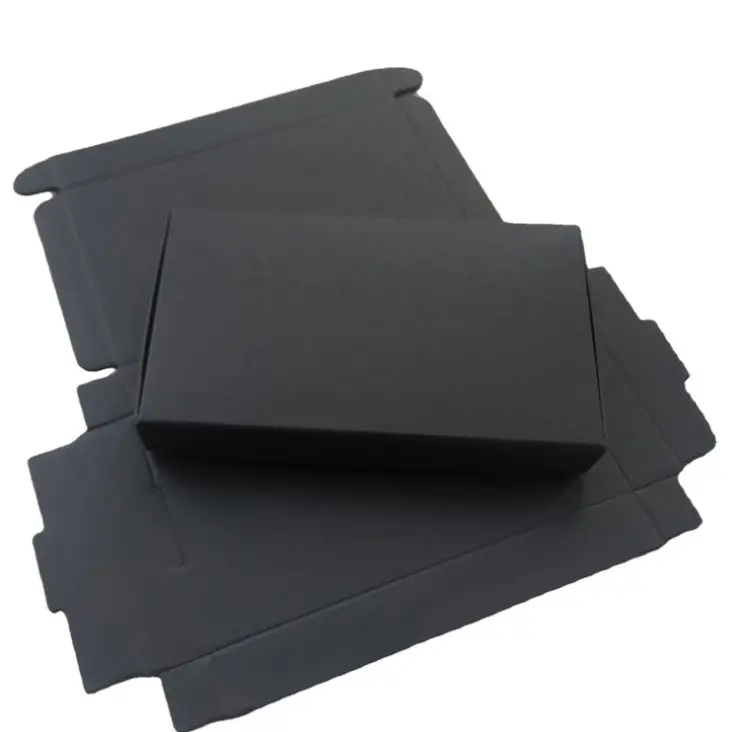 شعار مخصص الطباعة العطور علبة التعبئة والتغليف الأسود مجاني المموج كرتون صندوق الأظرف البريدية