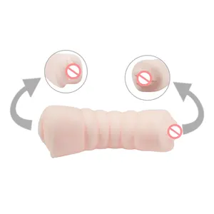 12 modelli di Piccolo TPE doppio tunnel realistico della vagina giocattolo adulto del sesso per gli uomini figa tasca masturbatore per il maschio