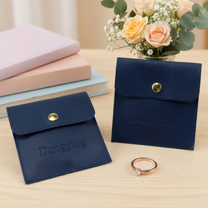 Bolsa de Joyería de Cuero con Logotipo Personalizado Impreso, Embalaje Personalizado con Cajón, Bolsa de Joyería de Gamuza Personalizada - Product Image 5