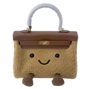 Jellycats New Autumn Winter Leather Plush Cartoon <strong>Bag</strong> for Ladies Handbag with Shoulder Strap Smiling Face Backpack - Product Image 1