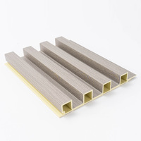 Moderno azul PVC madera-plástico compuesto WPC paneles de pared ignífugo Exterior e Interior gimnasio papel pintado impermeable 3D decoración del hogar