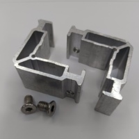 Tengshuo 6063-T5 Support d'angle en aluminium monobloc moulé sous pression, moderne, durable et solide, 90 degrés, pour fenêtres, portes et applications domestiques