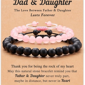 Braccialetto Artigianale da Ragazza <span class=keywords><strong>con</strong></span> Giada Verde, Pietra Zebra Rosa e Ciondolo <span class=keywords><strong>Volpe</strong></span> - Gioiello Trendy <span class=keywords><strong>con</strong></span> Perline, Regalo Perfetto - Product Image 6