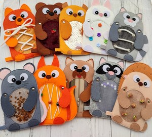 Jouets éducatifs sensoriels Montessori pour tout-petits animaux occupés activité de couture en feutre autres jouets d'apprentissage - Product Image 3