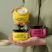 Pot cosmétique rond en plastique de luxe 250g 300g, forme bol, à large ouverture, pour masque capillaire, beurre corporel, crème, gommage, avec couvercles