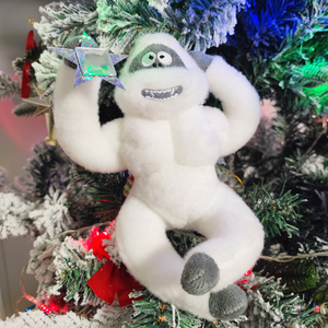 Adorno Navideño Artesanal <span class=keywords><strong>de</strong></span> Peluche para la Punta del Árbol - Chimpancé Blanco Abrazando una Estrella, Decoración Festiva <span class=keywords><strong>de</strong></span> Navidad |   Directo <span class=keywords><strong>de</strong></span> Fábrica en Guangdong - Product Image 5