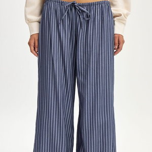 Ensemble de pyjama en coton respirant pour femmes, sans bretelles, à manches longues, imprimé étoiles, avec taille élastique, pantalon à <span class=keywords><strong>jambes</strong></span> larges, vêtements de nuit décontractés - Product Image 3