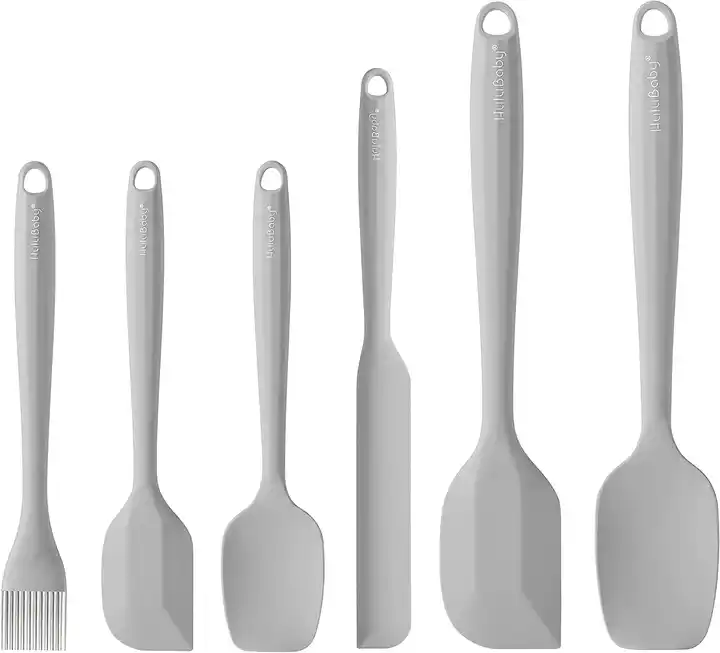 High Quality Grey Silicone Spatula Set Of 6 With Premium Rubber Spatulas  Silicone Heat Resistant Kitchen Utensils Silicone - Buy High Quality Grey Silicone  Spatula Set Of 6 With Premium Rubber Spatulas