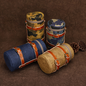 Estuche Acolchado para Lentes de Cámara Digital, Bolsa Protectora de Lona Encerada Resistente a Impactos para Lentes de Cámara DSLR - Product Image 4