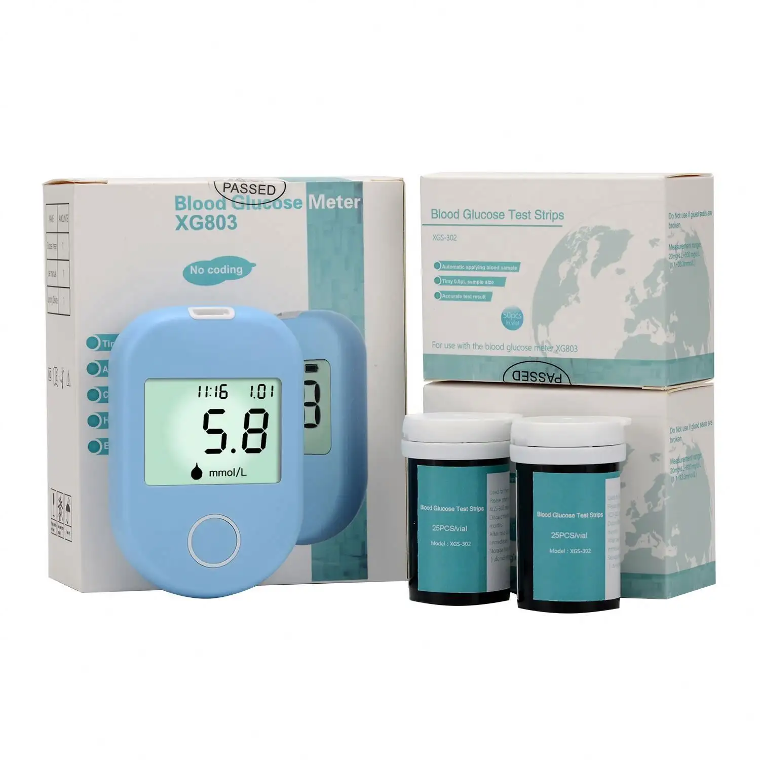 High Quality Blood Glucose Meter Measure Glucometer Price for Diabetes Patients