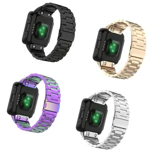 Luxe Roestvrijstalen Horlogeband Voor Garmin Forerunner 30 35 35j Metalen Horlogeband Vervangende Polsband Voor Foreathlete 35j