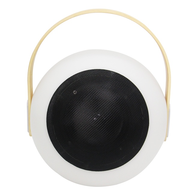 2025 New Style BT Speaker Ball Shape with Color-Changing Light Remote Control DC Powered Plastic Material for Mobile Phones