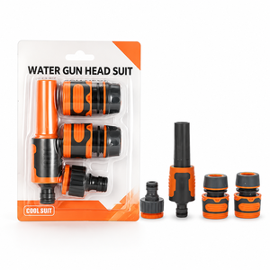 New <b>Rubber</b>-coated Plastic High-pressure Household Car Wash Water Gun Multi-<b>spray</b> Car-washing Watering Nozzle Garden Tool Model - Product Image 3