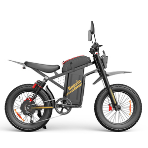 Bicicleta eléctrica híbrida con suspensión completa, neumáticos gruesos, frenos de disco hidráulicos, estilo Stealth Bomber, para adultos. - Product Image 2