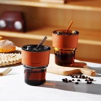 Tasses de voyage en verre 400 ml, motif rayé cristal, double paroi isolée, anti-fuite, sans BPA, compatibles lave-vaisselle, pour café, jus, smoothies