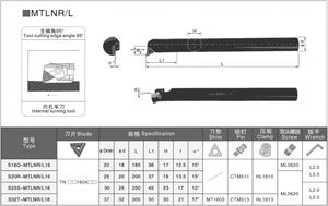 Portaherramientas de torneado multiposición MTLNR16 herramienta de torneado interno cortador de torno CNC MTLNR portaherramientas CNC de desbaste - Product Image 5