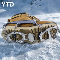Crampons de haute qualité YTD pour l'hiver, la randonnée et la marche, en caoutchouc naturel portable avec 14 pointes, pour la glace et la neige
