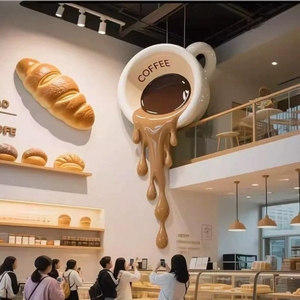 Sevimli Karikatür Ekmek Simüle Edilmiş Fiberglas Boynuz Şeklinde Bagel Beurre Brioche Ekmek Modeli Heykeli Pastane Vitrini Tasarım Konsepti - Product Image 6