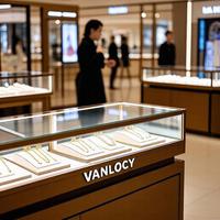 Vitrine de Luxe Personnalisée en Acier Inoxydable pour Bijoux, Meuble de Présentation en Verre avec Éclairage LED pour Centre Commercial et Magasin