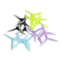 4 Buah/2 Pasang Baling-Baling Gemfan 3016 3 Inci 3 Bilah Plastik PC CW/CCW-3 Lubang 1.5Mm Poros FPV Drone Balap DIY