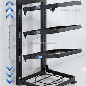 Étagère <span class=keywords><strong>d</strong></span>'<span class=keywords><strong>angle</strong></span> multicouche pour couvercle de casserole Étagère pour évier à faible encombrement Étagères de rangement pour cuiseur à riz Rangement pour l'organisation de la cuisine - Product Image 4