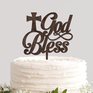 Nuevo <span class=keywords><strong>Pastel</strong></span> <span class=keywords><strong>de</strong></span> Bautizo Personalizado <span class=keywords><strong>de</strong></span> Acrílico con Letras <span class=keywords><strong>de</strong></span> 6 Pulgadas <span class=keywords><strong>de</strong></span> la Marca Unicorn, para Bodas, Cumpleaños, Bautizos, <span class=keywords><strong>Primera</strong></span> Comunión, con la Frase 'Dios Bendiga al Bebé' - Product Image 5