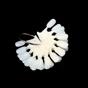 10 piezas de tarjetas de contraste para uñas con diseño de corona, 5 colores (rosa y negro), para exhibición y práctica de puntas de uñas - Product Image 1