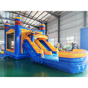 <span class=keywords><strong>Château</strong></span> gonflable d'extérieur avec toboggan rebondissant, garde-corps amovible, PVC brillant, <span class=keywords><strong>château</strong></span> gonflable imperméable pour enfants - Product Image 2