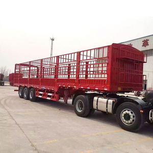 3-<b>wheel</b> Fenced Steel Side Wall Cargo Semi-trailer Stake Semi-trailer 5-10 Tons 9.5x2.5x3.5m Equipped Container Rotating <b>Lock</b> - Product Image 5
