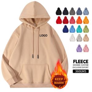 Sudadera con capucha unisex de algodón grueso de alta calidad, de corte holgado, personalizable con logo, para hombre, en stock. - Product Image 2