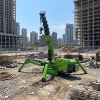 Mini-grue araignée, petite grue araignée sur chenilles, grue araignée à flèche articulée télescopique, télécommandée, diesel, RC, avec nacelle élévatrice