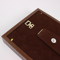 Marco de Fotos Tridimensional de Madera MDF Ecológico y Duradero con Logotipo Personalizado, Acabado Marrón, Diseño Moderno, Tamaño Personalizado