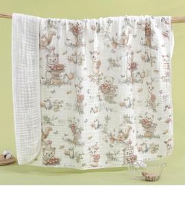 Serviette <span class=keywords><strong>de</strong></span> bain carrée en gaze <span class=keywords><strong>de</strong></span> <span class=keywords><strong>coton</strong></span> pur à 6 couches <span class=keywords><strong>pour</strong></span> bébé, toutes saisons - Product Image 3