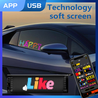 Panneau d'affichage à LED en PVC flexible contrôlé par application Panneau de pixels matriciel d'écran publicitaire animé USB programmable pour une utilisation au bureau