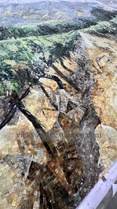 Mosaïque murale <span class=keywords><strong>en</strong></span> verre de luxe personnalisée, découpée à la main, pour la décoration du salon, avec un design de pots de fleurs, arts de la mosaïque - Product Image 5