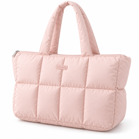 Sac à main en nylon matelassé personnalisé pour les trajets quotidiens et les escapades du week-end, intérieur spacieux avec larges poignées d'épaule