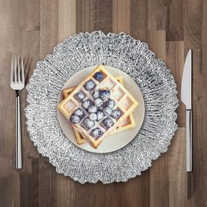 Platos Base de Plástico, Platos Base Decorativos Redondos Brillantes de 13 Pulgadas Reutilizables para Platos de Cena, Ideales para Bodas - Product Image 6