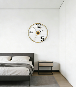 <span class=keywords><strong>Reloj</strong></span> de Pared Artístico de Metal de Doble Capa, Diseño Minimalista y Creativo, Movimiento de Cuarzo, Visualización de Agujas, Patrón de Naturaleza Muerta, para Colgar <span class=keywords><strong>en</strong></span> la Sala de Estar - Product Image 6